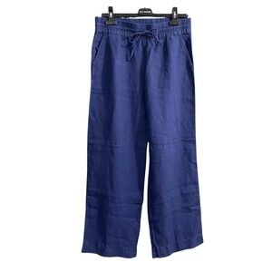 Tommy Bahama Women’s Linen Wide Leg Pants Dark Blue S